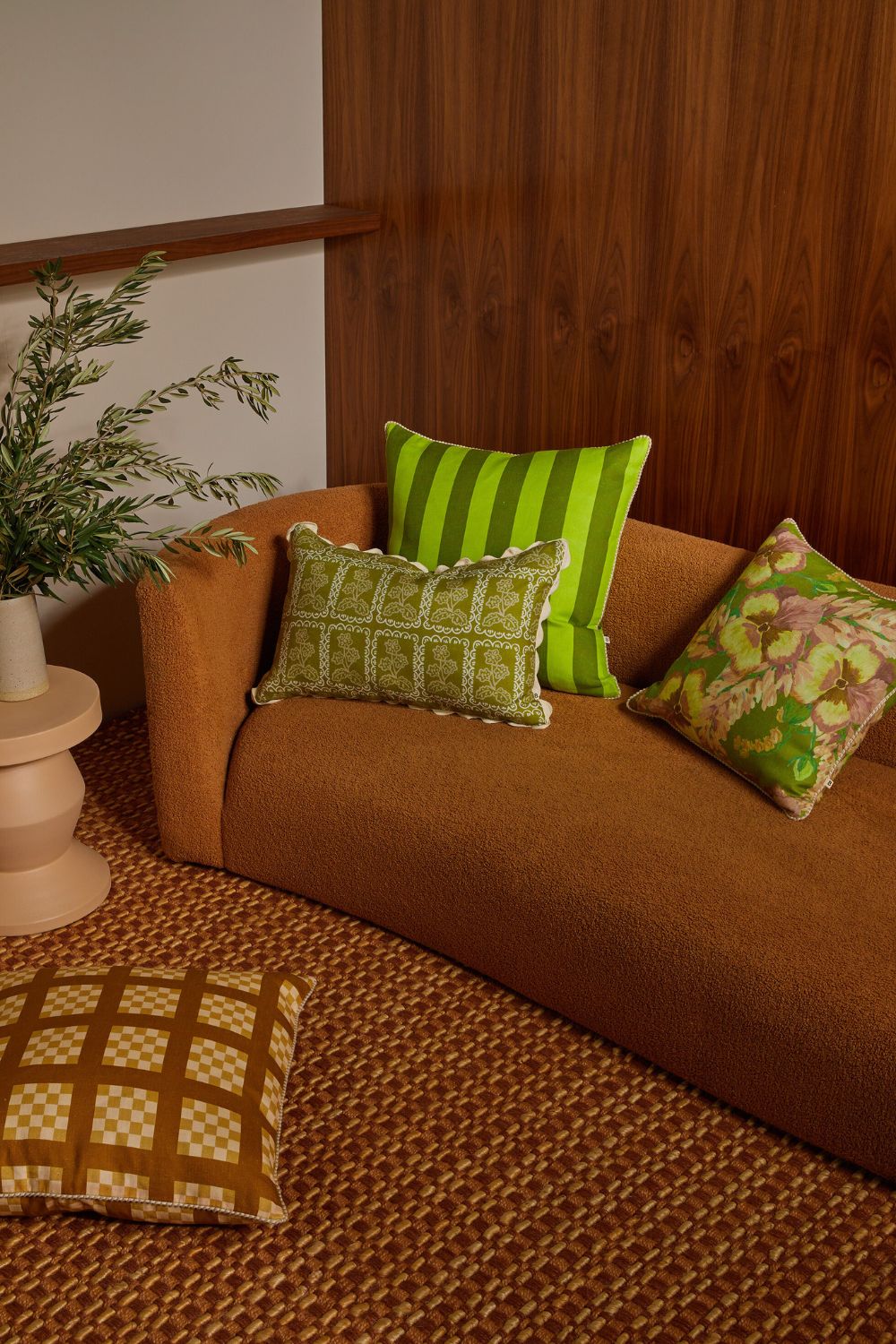 Bold Stripe Citron 60cm Cushion