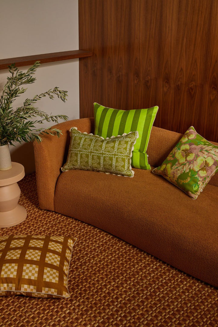 Bold Stripe Citron 60cm Cushion
