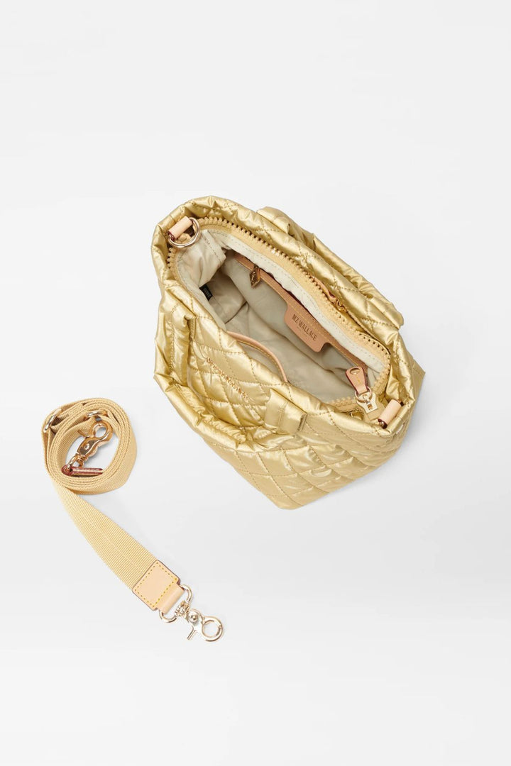 Light Gold Pearl Metallic Micro Metro Tote Deluxe