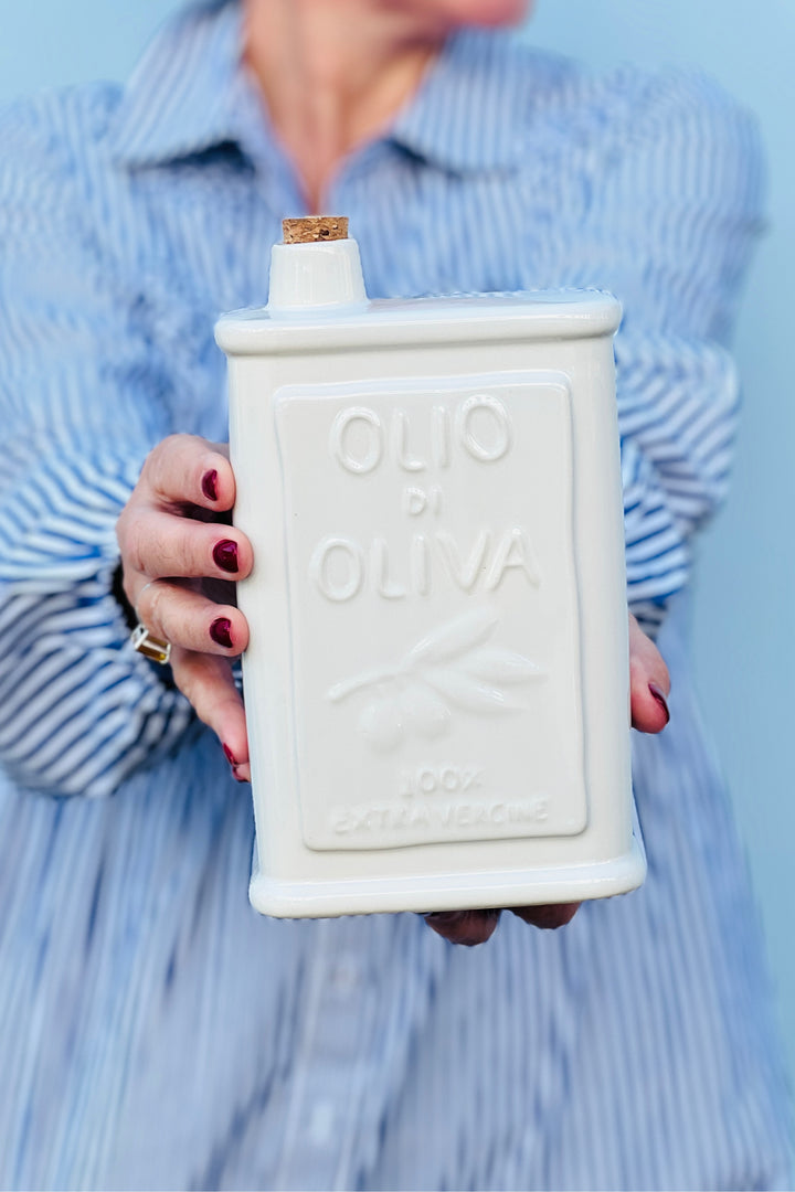 OLIO CERAMIC OIL BOTTLE WHITE