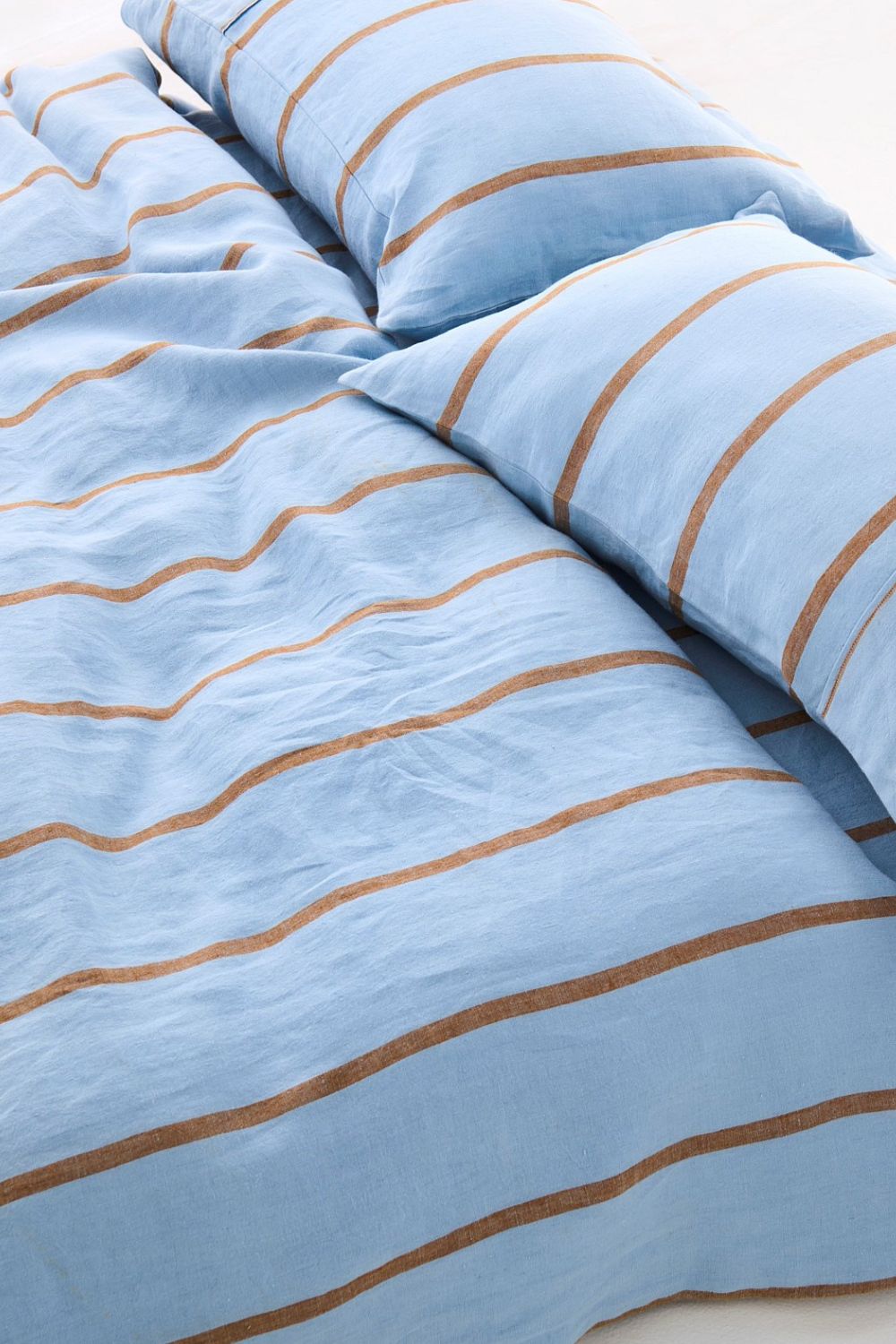 Como Stripe Linen Standard pillow cases 2p