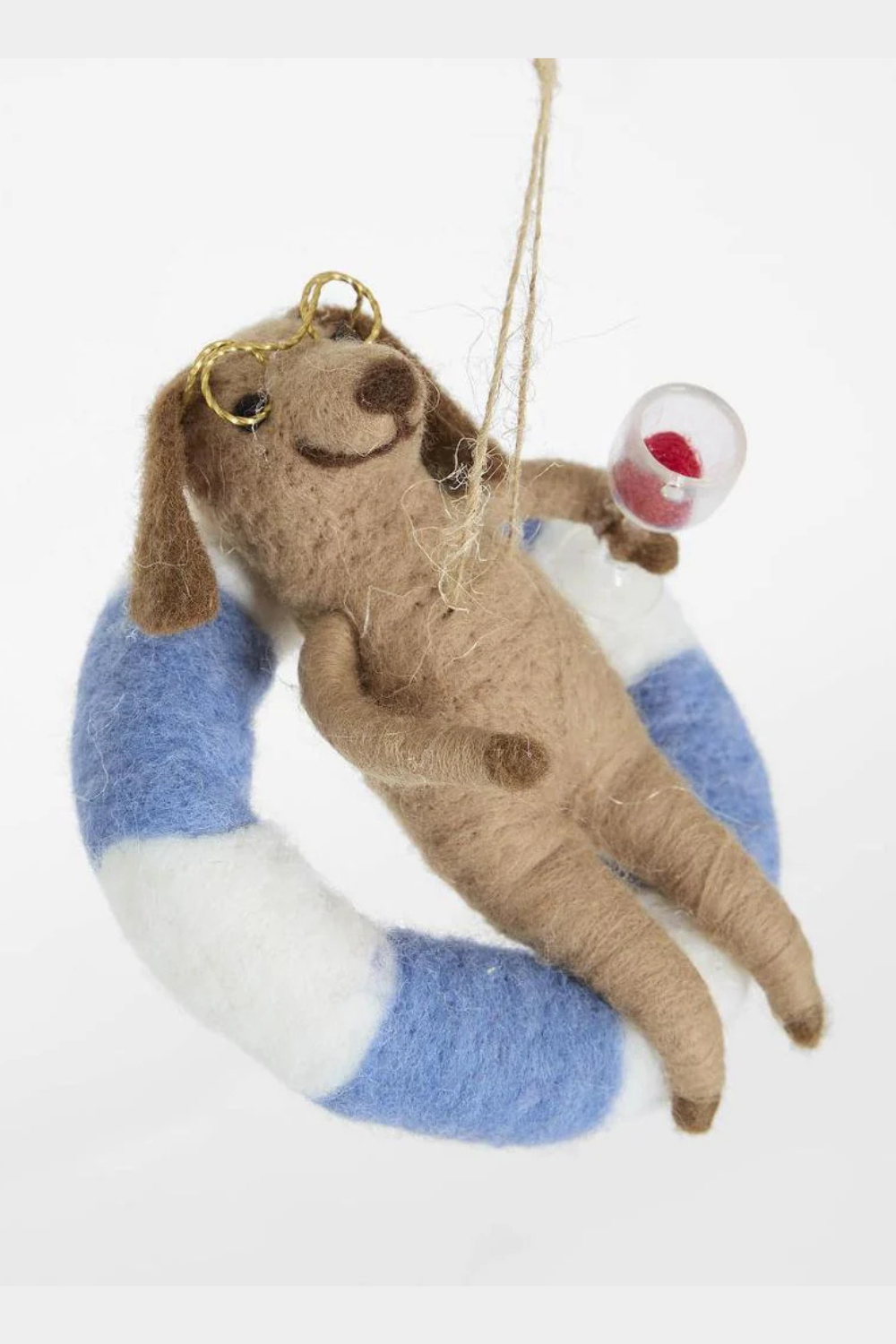 Dog in Tube Hanging Tree Decoration