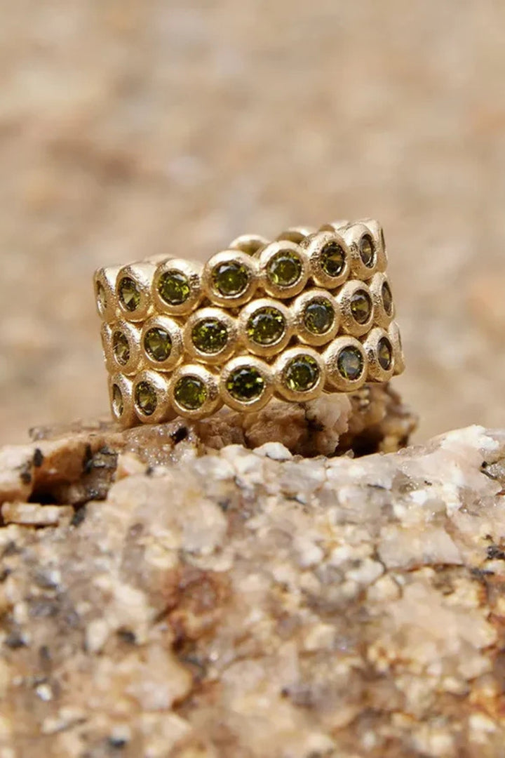 Amélia Trio Dark Green Ring