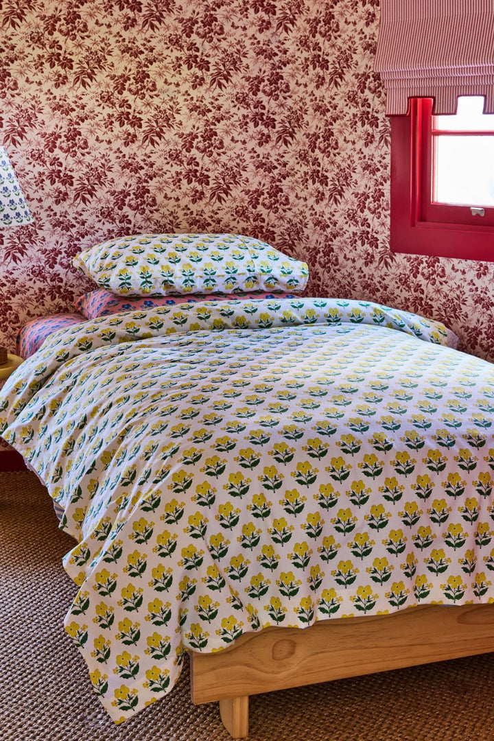 Kip&Co x Anna Spiro Indian Summer Yellow Organic Cotton Quilt Cover