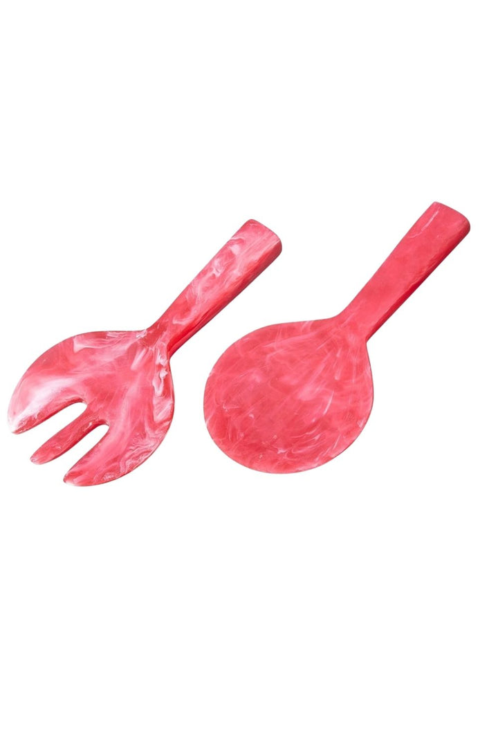 Short Handle Servers-Coral Swirl