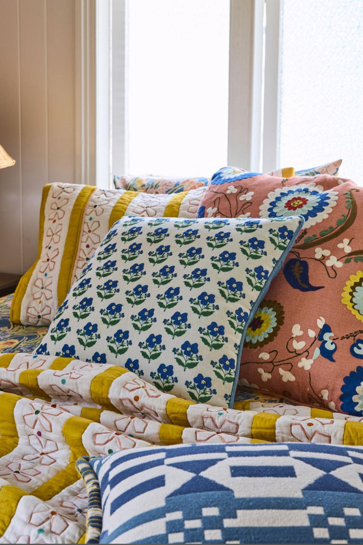 Kip&Co x Anna Spiro Isabelle Sunset Embroidered Cushion One Size