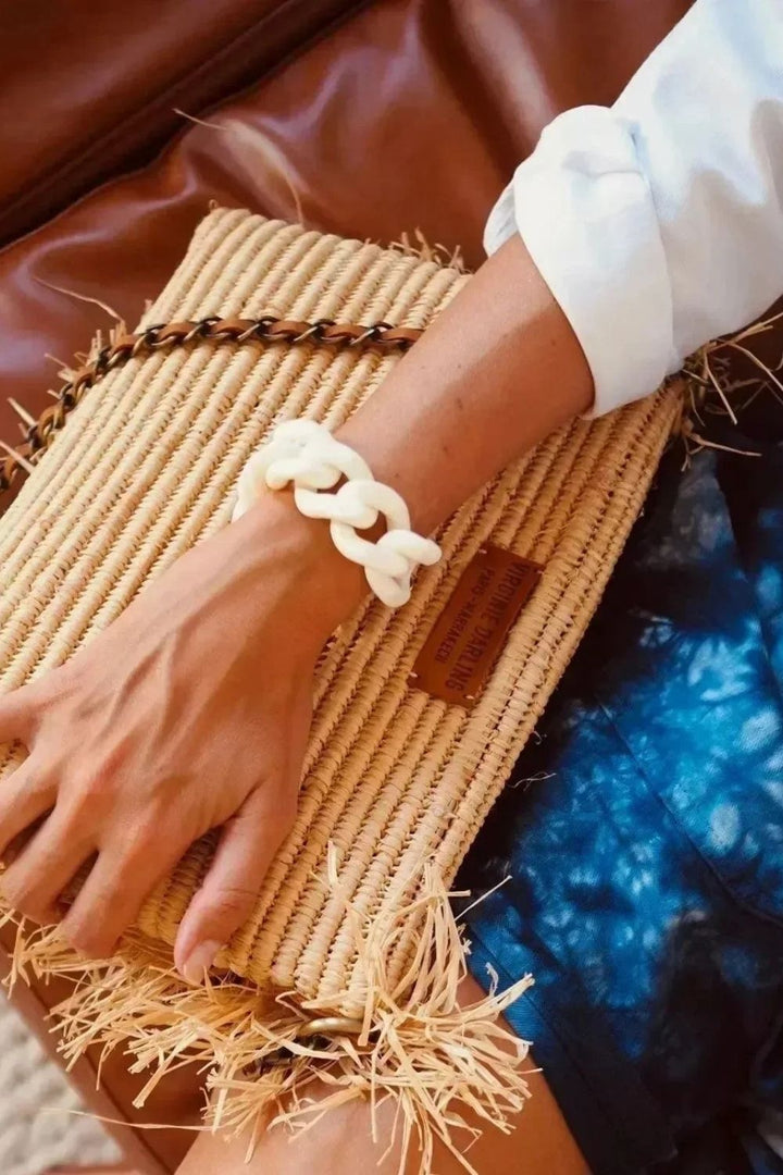 Flat Chain Bracelet Off White