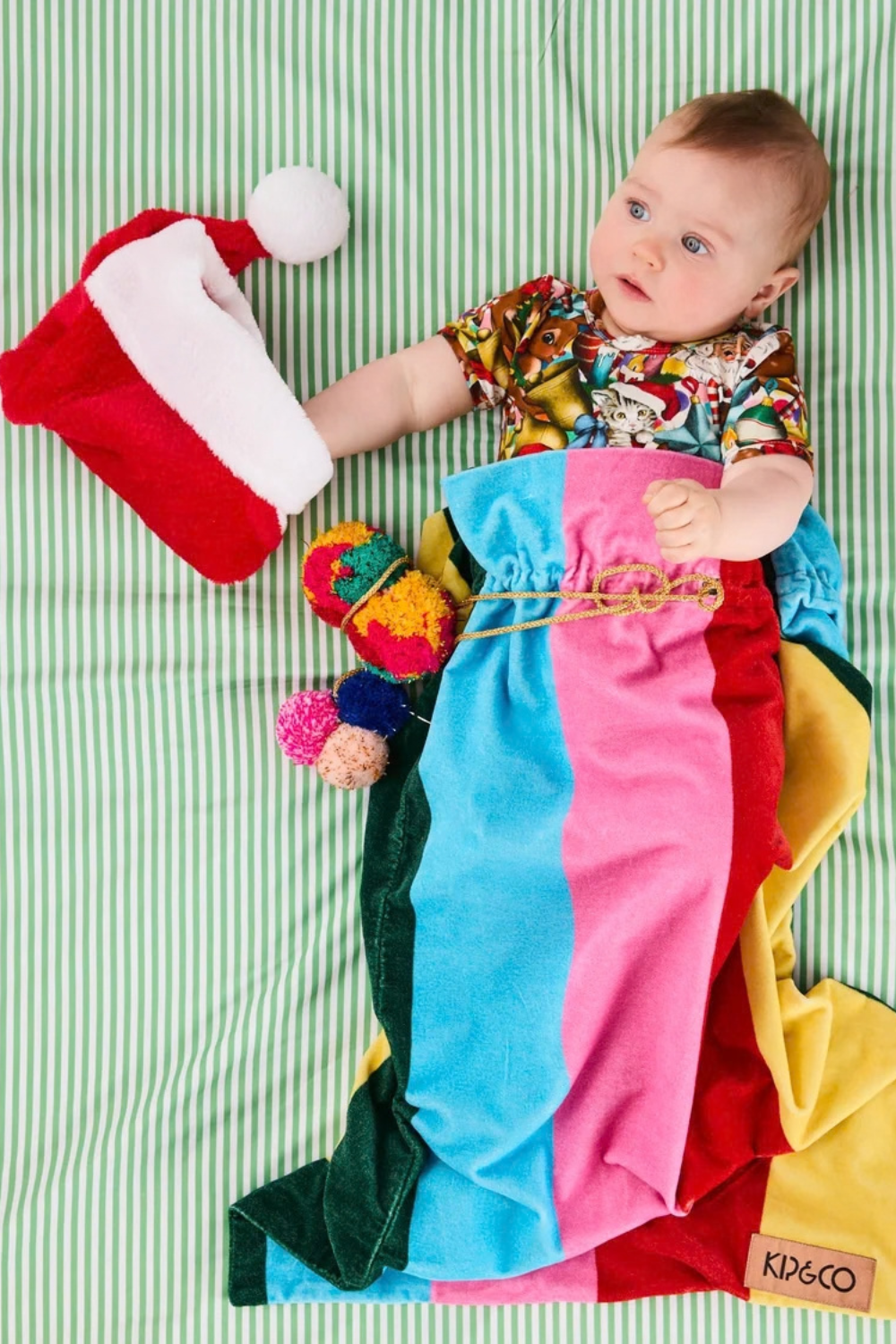 Rainbow Joy Velvet Santa Sack