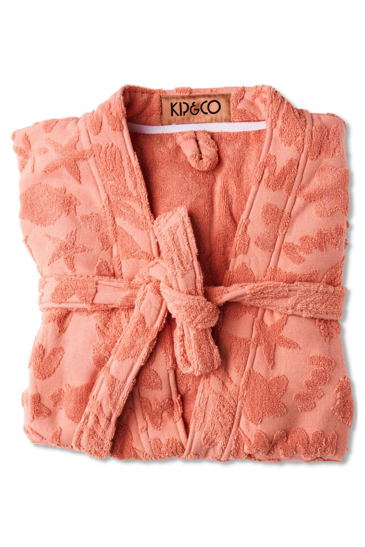 Peach Rock Pool Terry Bath Robe