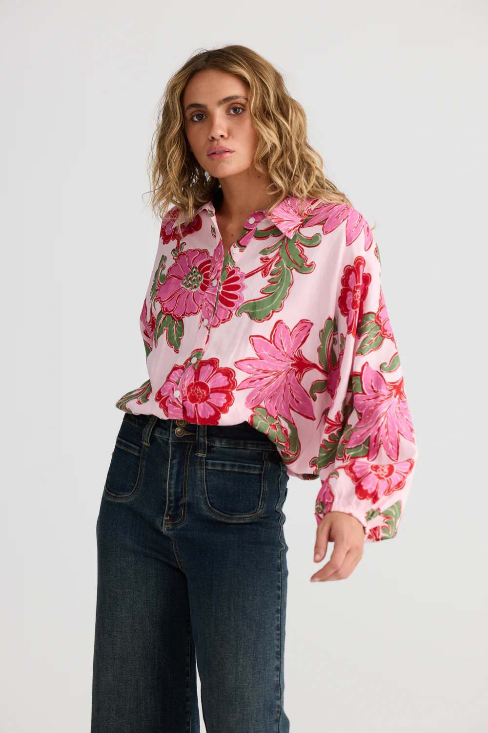 Harlow Shirt - Pink Ibiza