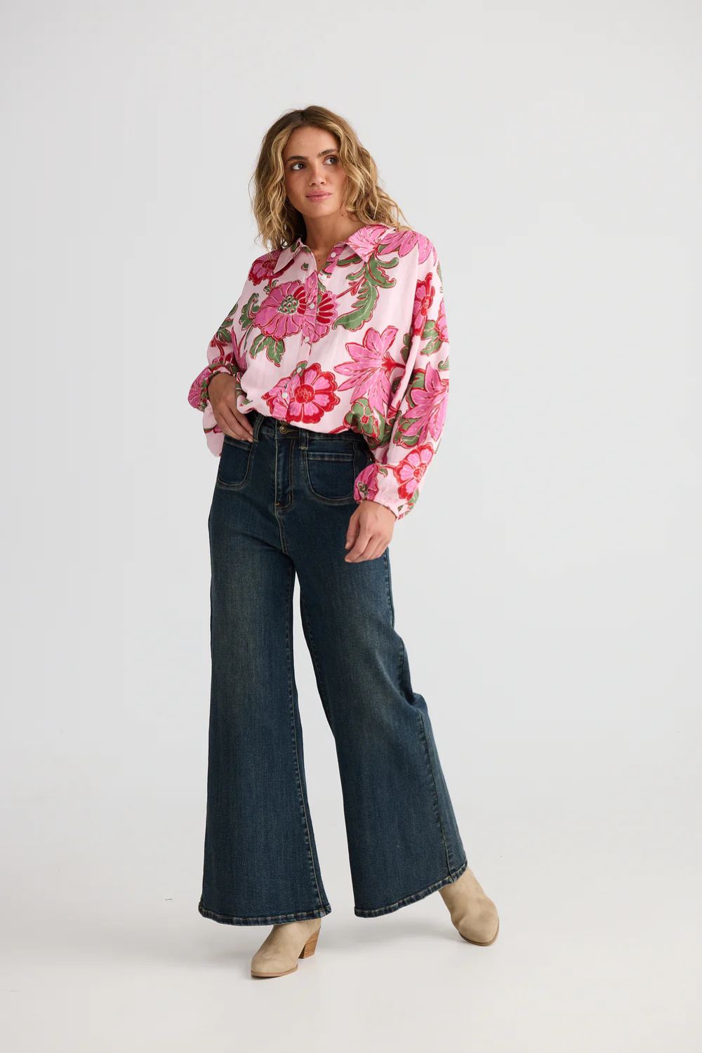 Harlow Shirt - Pink Ibiza