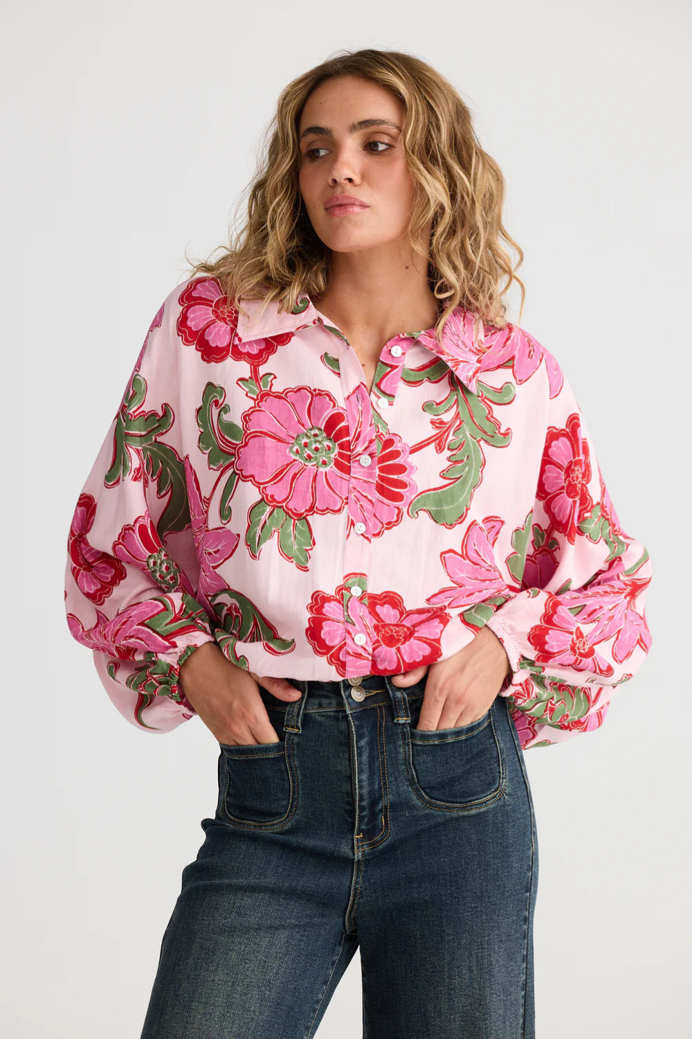 Harlow Shirt - Pink Ibiza