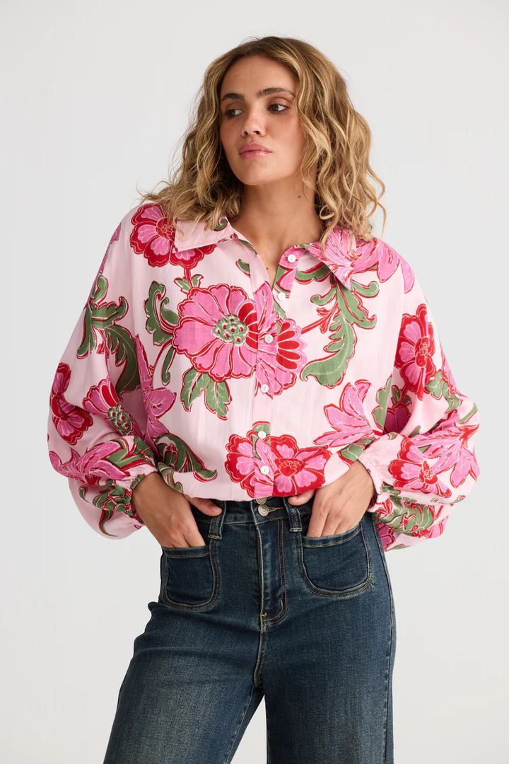 Harlow Shirt - Pink Ibiza