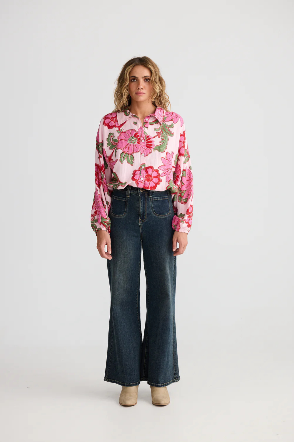 Harlow Shirt - Pink Ibiza