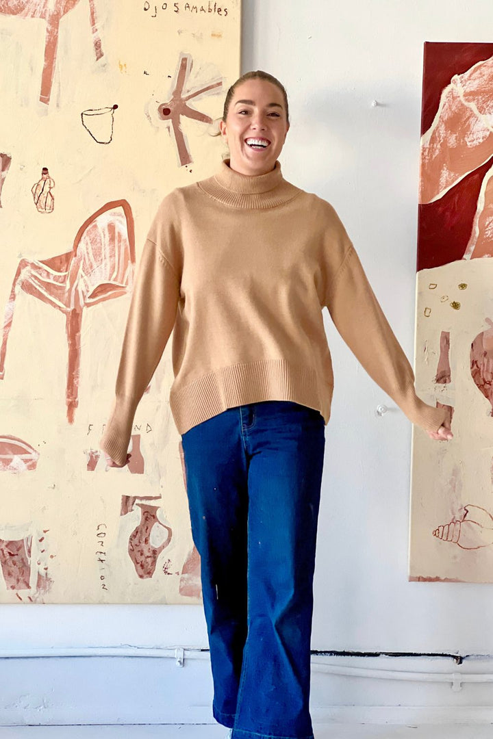 Coco Roll Neck - Tan