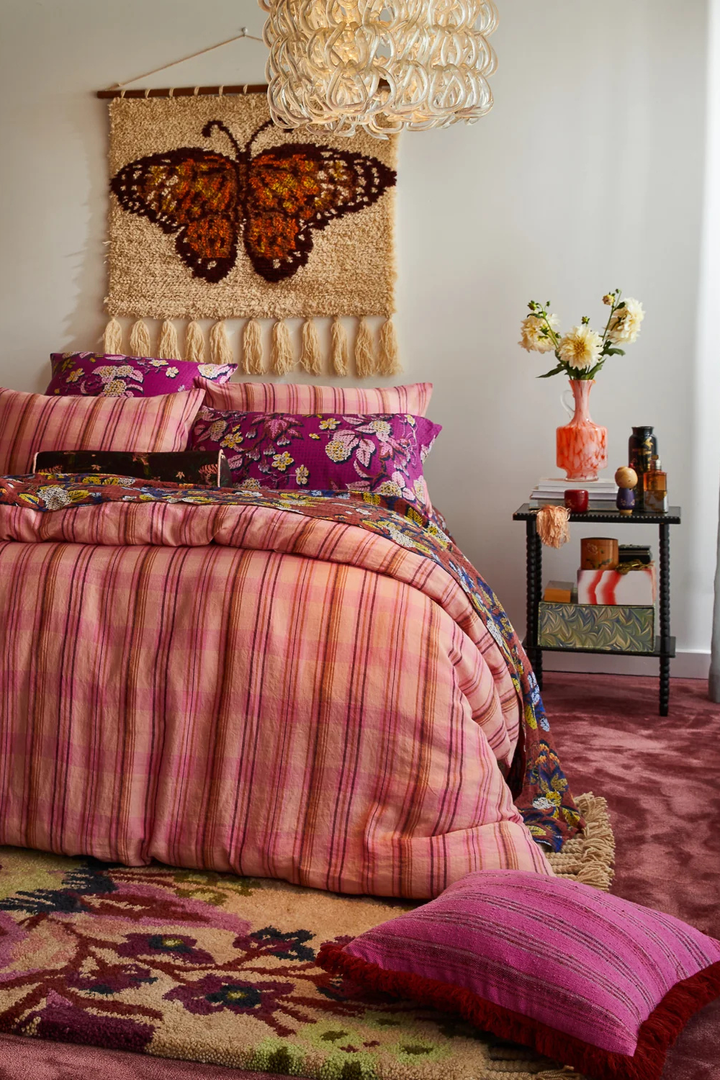 Nicolette Woven Cushion - Pansy