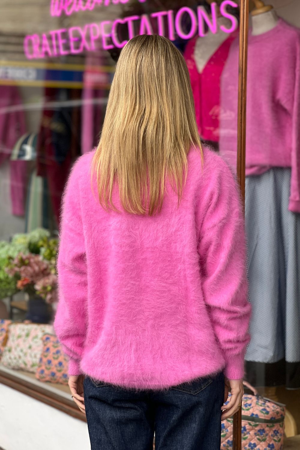 BUBBLEGUM PINK CREW JUMPER