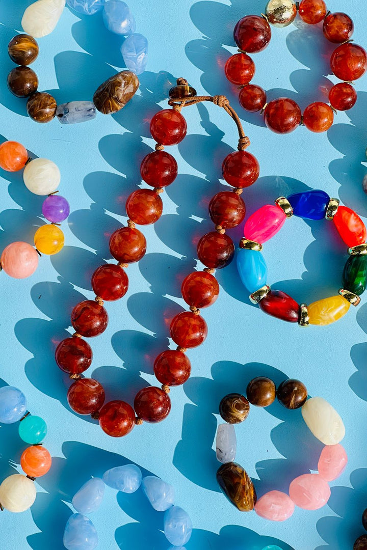 Bobble Necklace -Amber