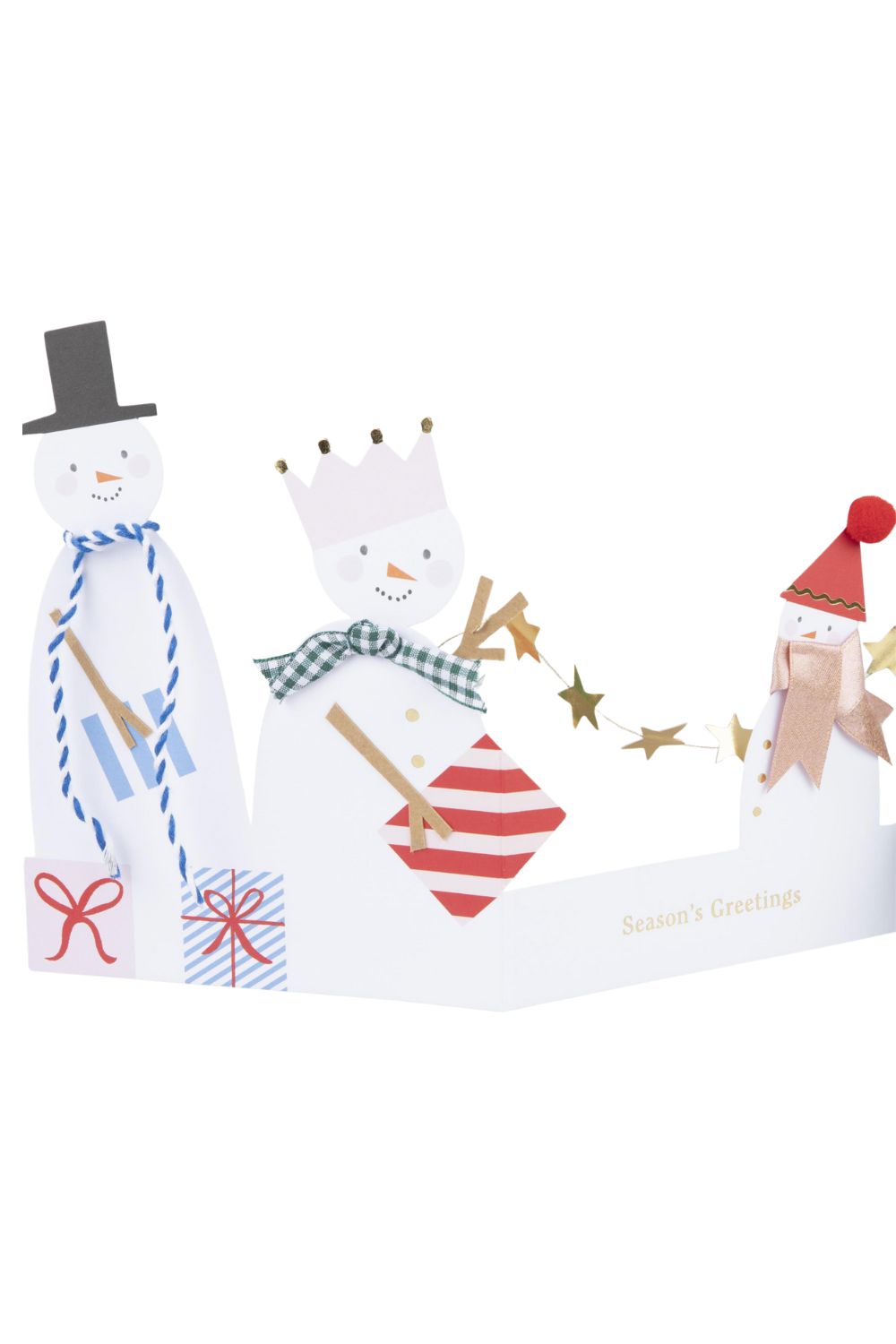Snowman Family Concertina Christmas Card