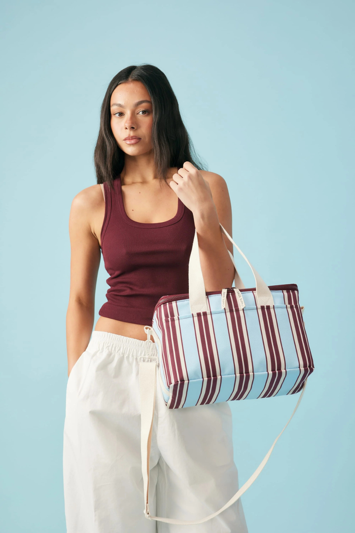 midi cool base- mulberry stripe