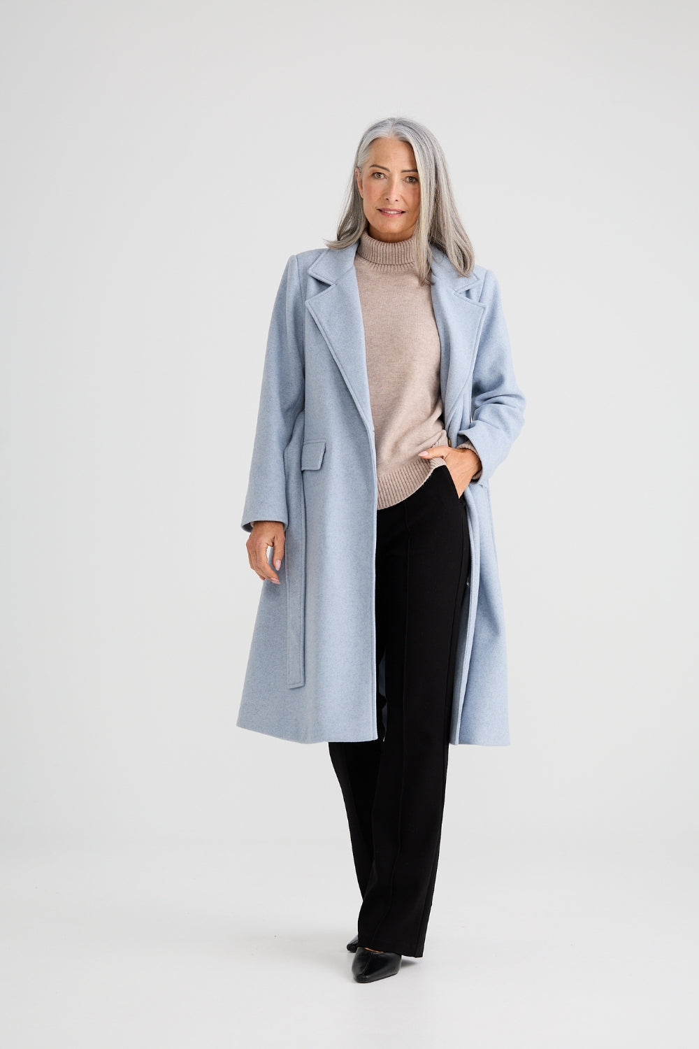 JULIANNE COAT STEEL BLUE