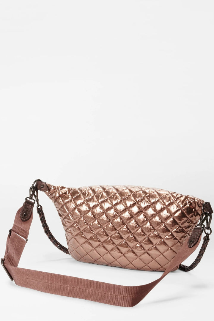 Copper Metallic Lacquer Crosby Crossbody Sling Bag