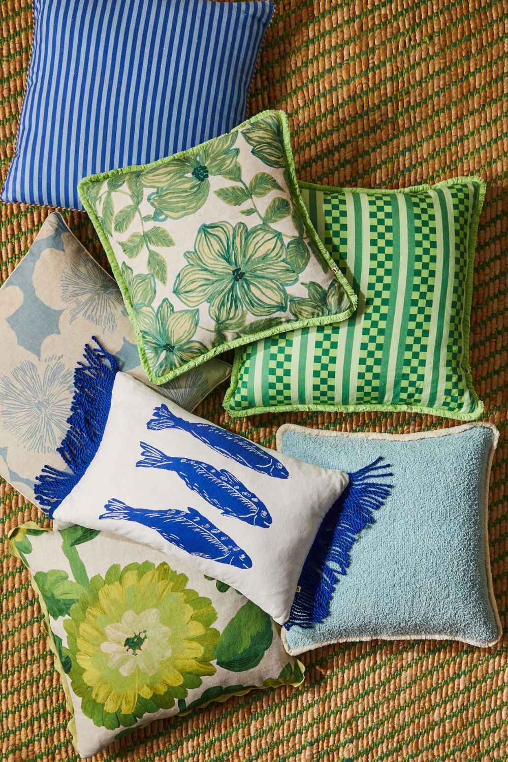 Dahlia Green 60cm Cushion