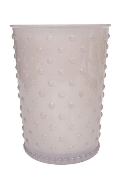 Simpatico White Flower Grande Hobnail Candle