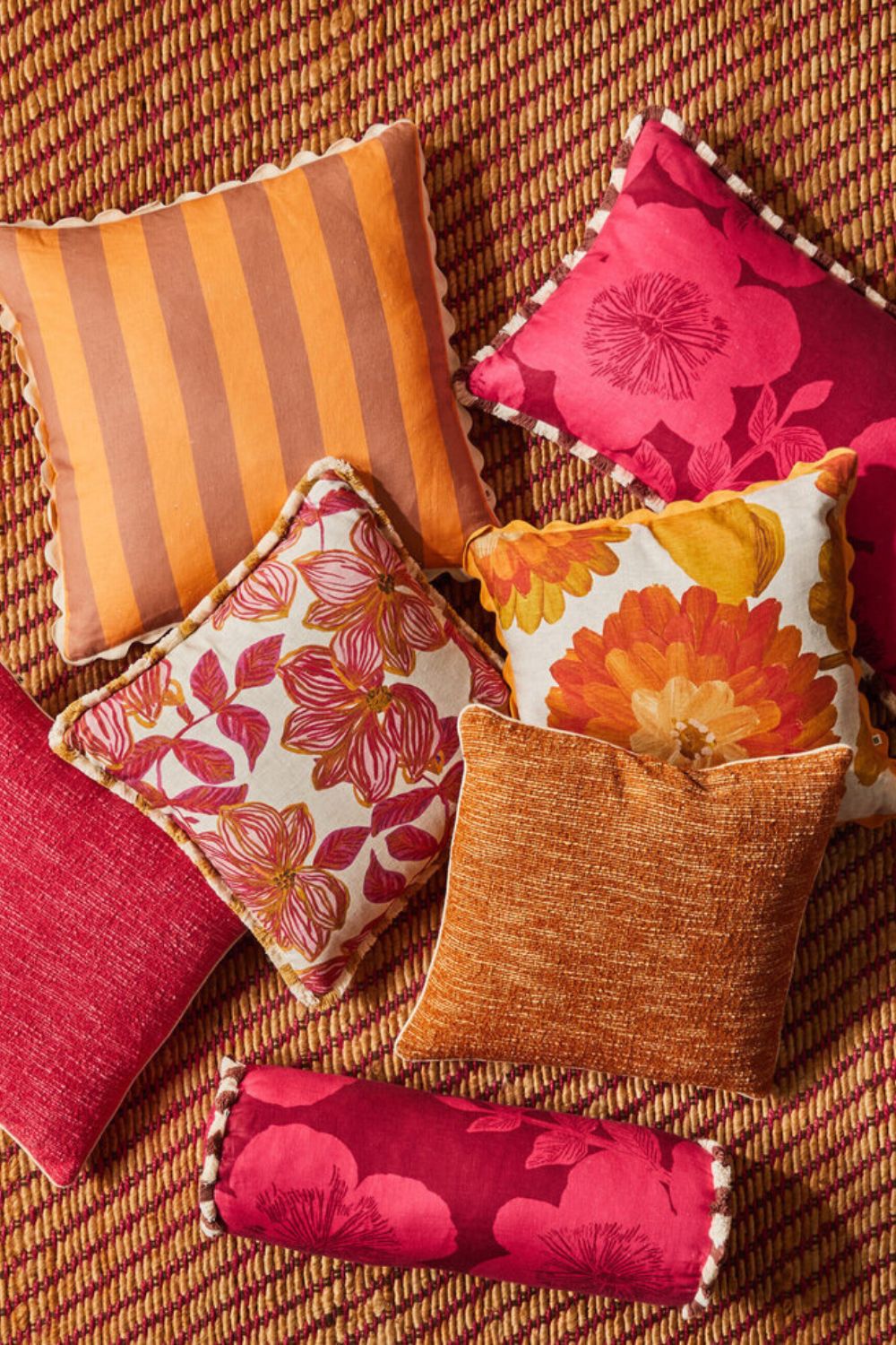 Dahlia Orange 50cm Cushion