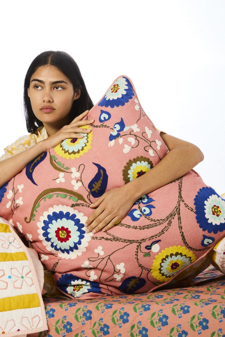 Kip&Co x Anna Spiro Isabelle Sunset Embroidered Cushion One Size