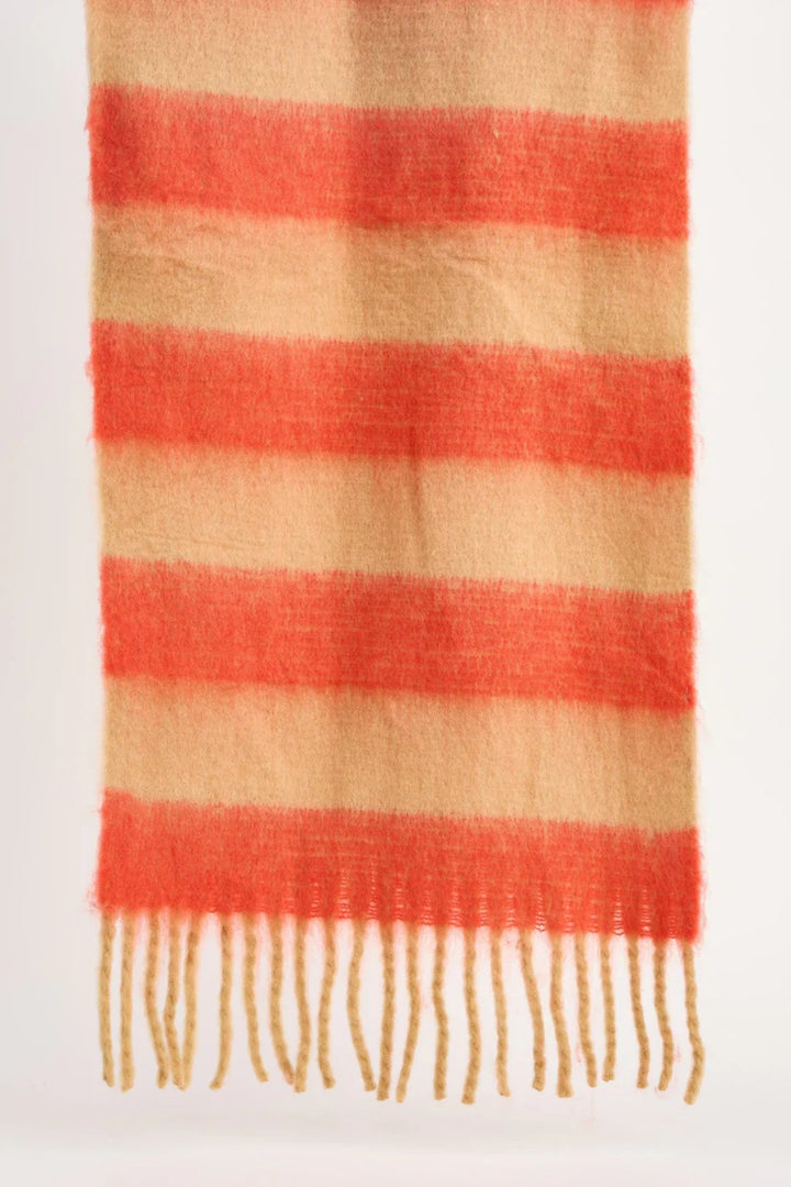 Malibu Scarf - Orange/ Tan