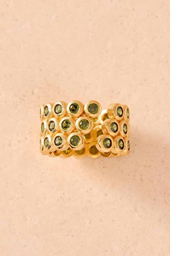 Amélia Trio Dark Green Ring