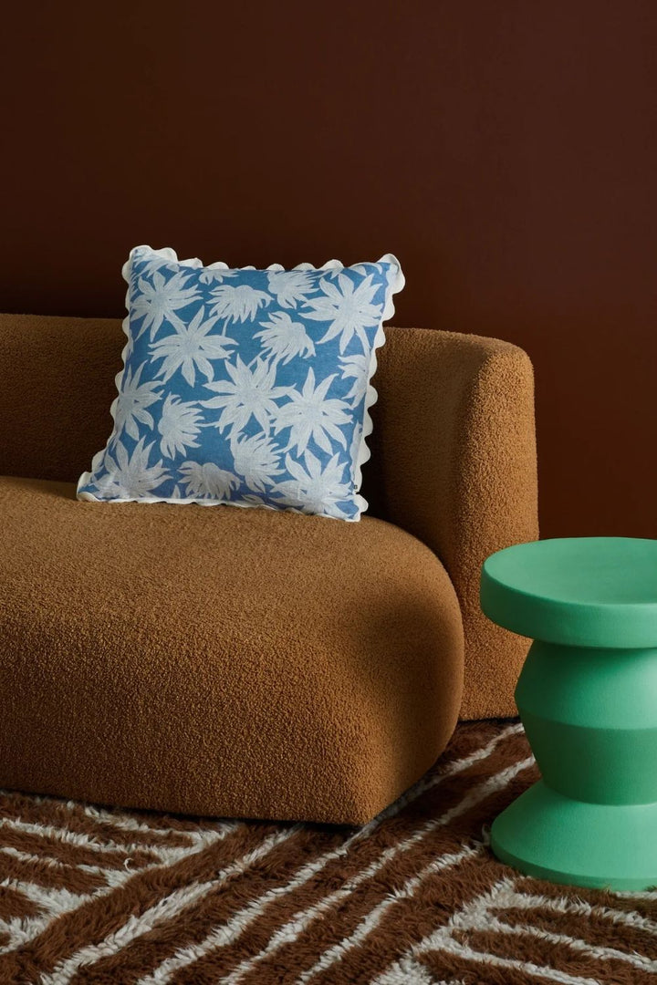 Flannel Flower Blue 50cm Cushion