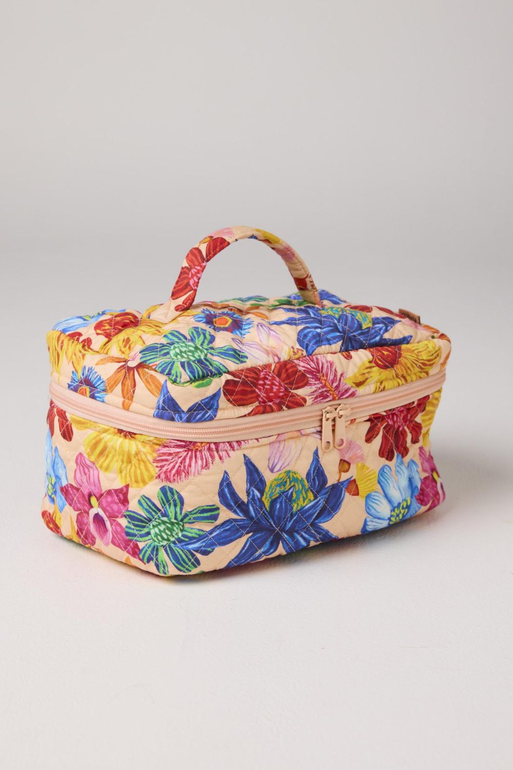 Wild Flowers In Bloom Quilted Cotton Toiletry Case One Size