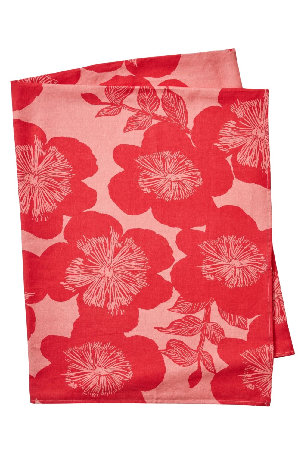 Jardin Pink Linen Tablecloth