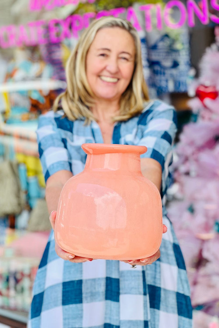 Byron Vase Round - Orange