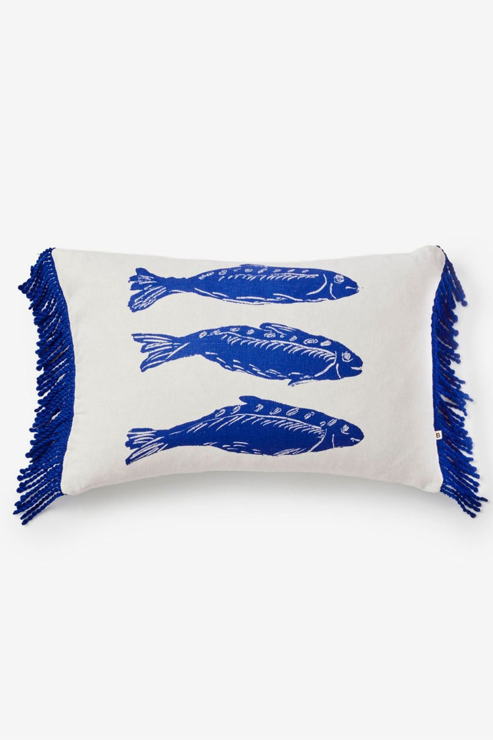 Sardines Blue 60x40cm Cushion