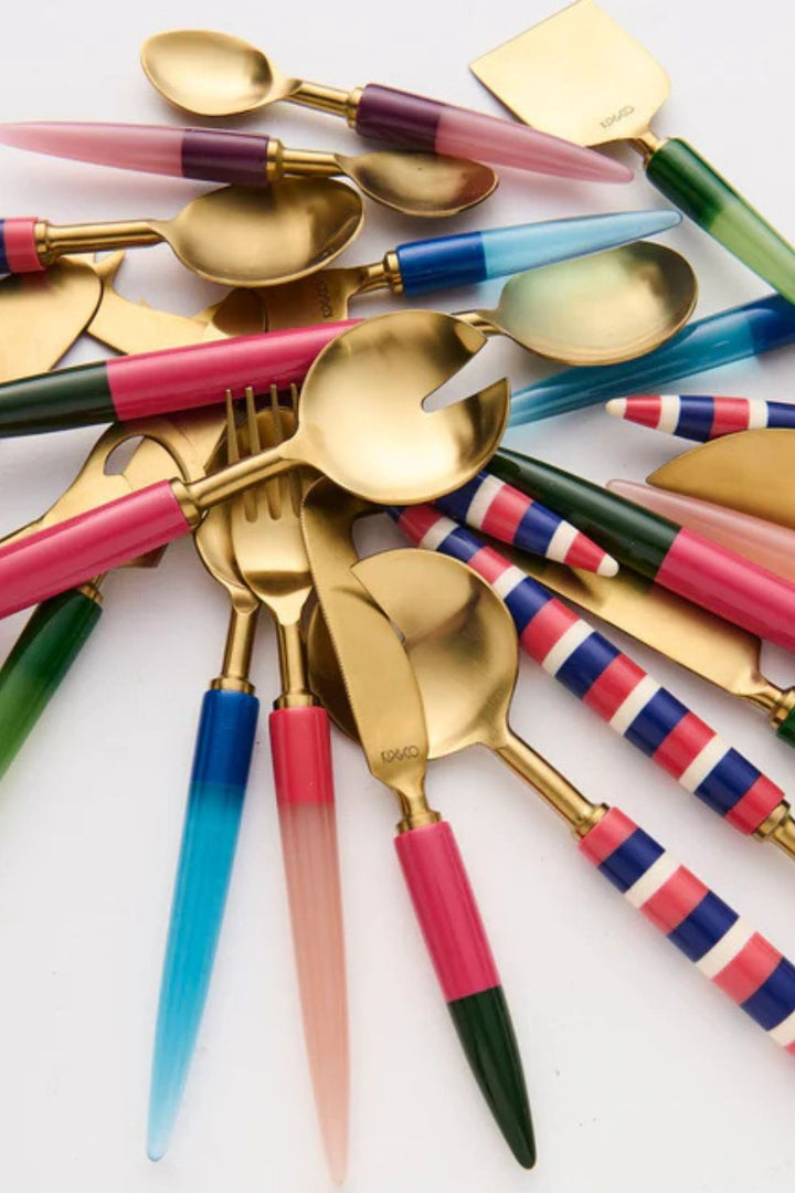 CRETE STRIPE BRASSERIE SALAD SERVERS