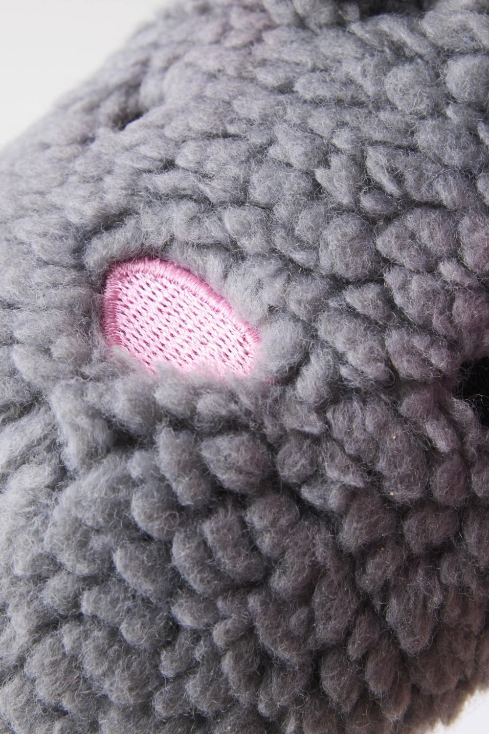 Fluffy Grey Bunny Sherpa Kids Slippers - Crate Expectations