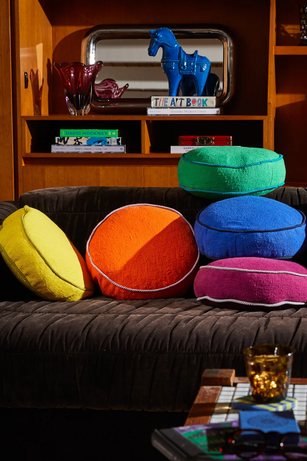 Dana Round Cushion - Spring Green