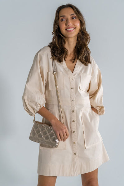 Sarah Crossbody - Quilted Gold