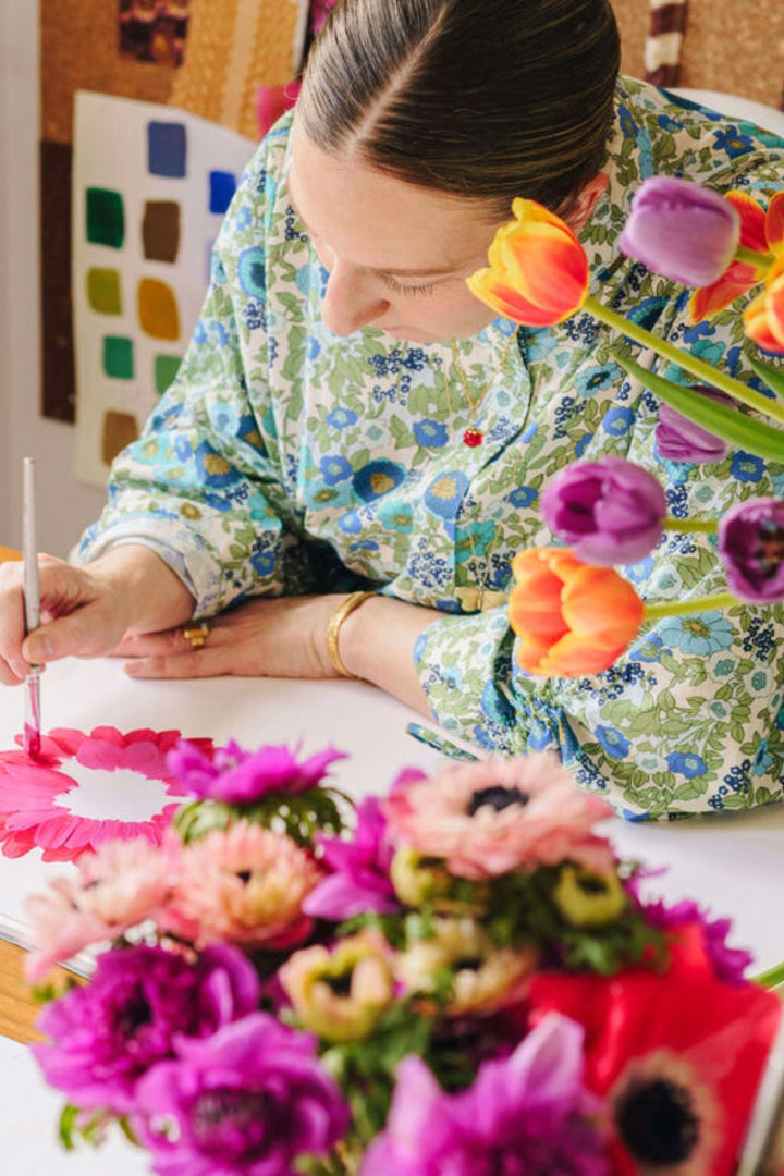 Geranium Multi Linen Apron