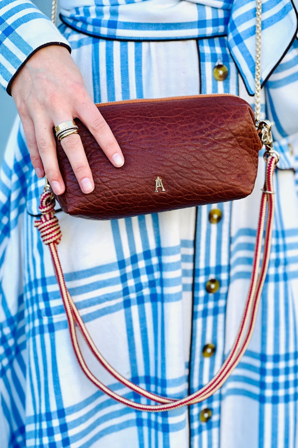 NUAGE BAG HAVANA (STRIPE STRAP)