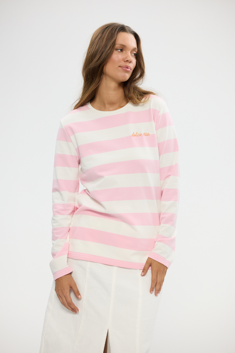 Roam Tee - Pink Stripe - Crate Expectations