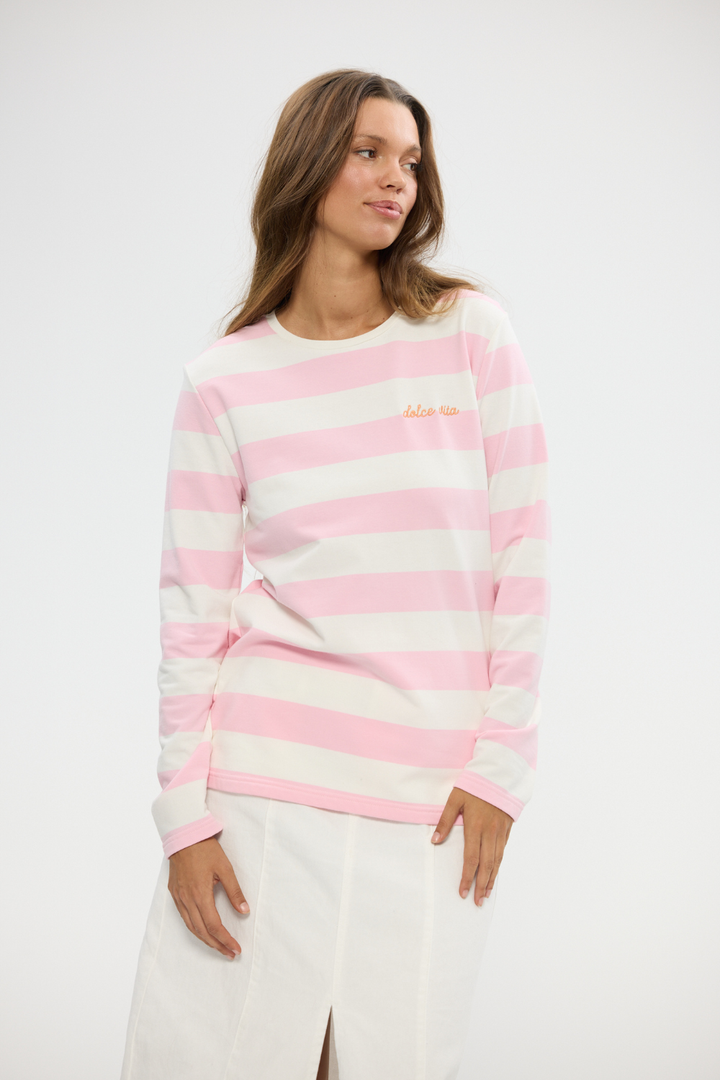 Roam Tee - Pink Stripe - Crate Expectations