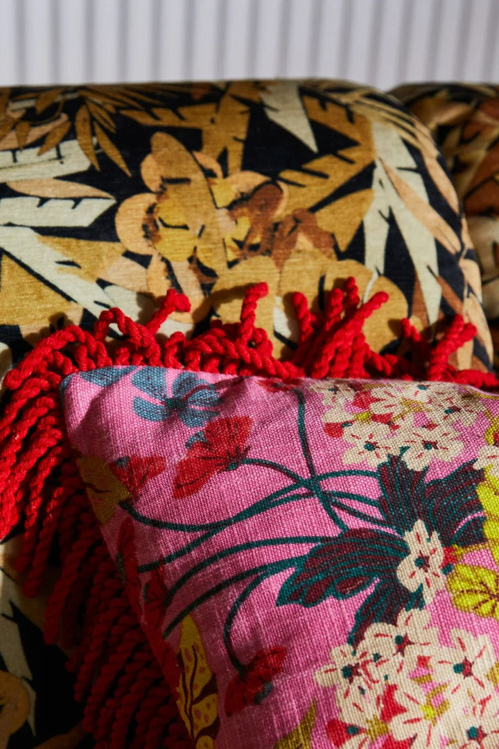 Genevieve Square Fringe Cushion