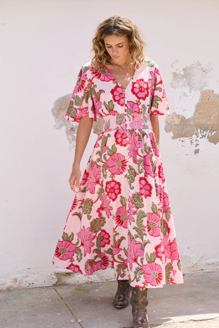 Harlow Dress - Pink Ibiza