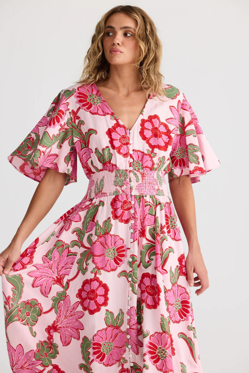 Harlow Dress - Pink Ibiza