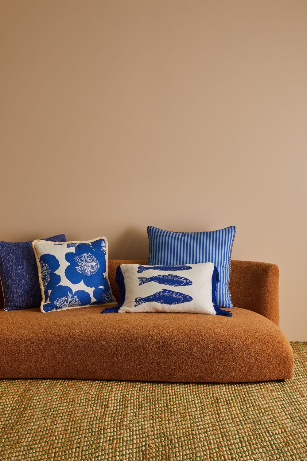 Sardines Blue 60x40cm Cushion