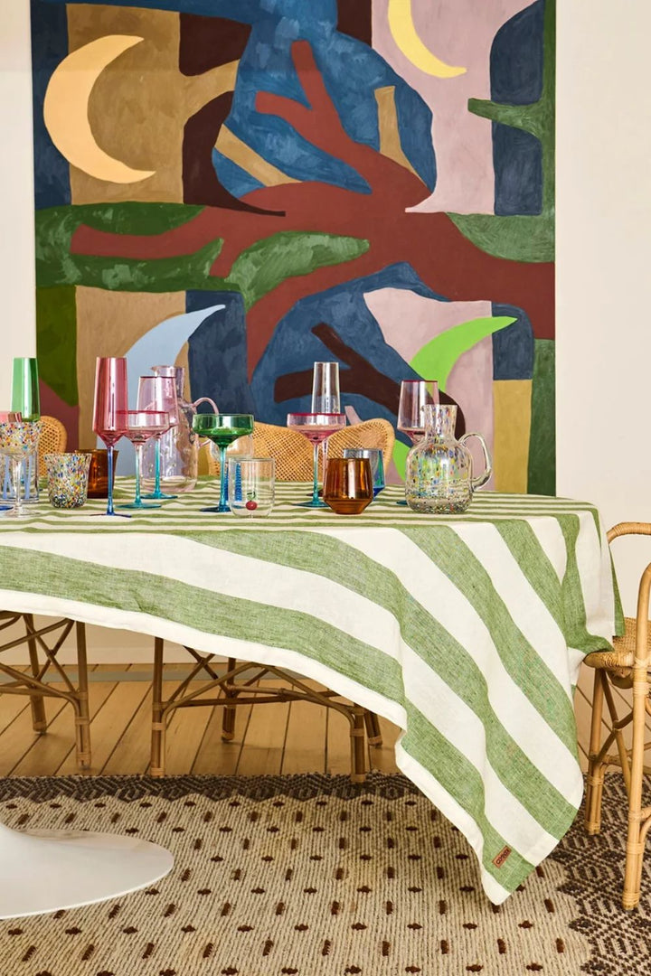 MOSS STRIPE TABLECLOTH